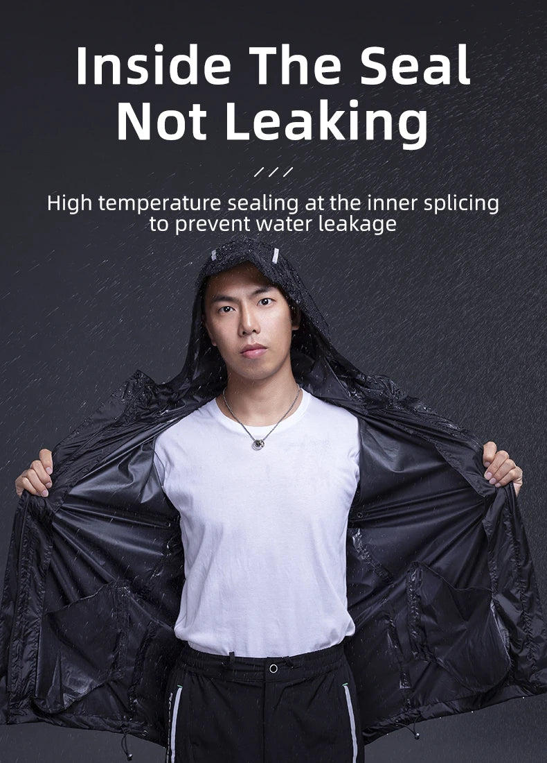 Cycling Waterproof Jacket Reflective Hooded Waterproof