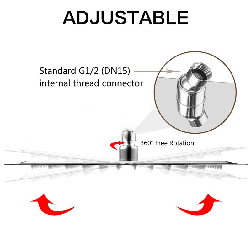 Stainless Steel Ultrathin Shower Head Rainfall