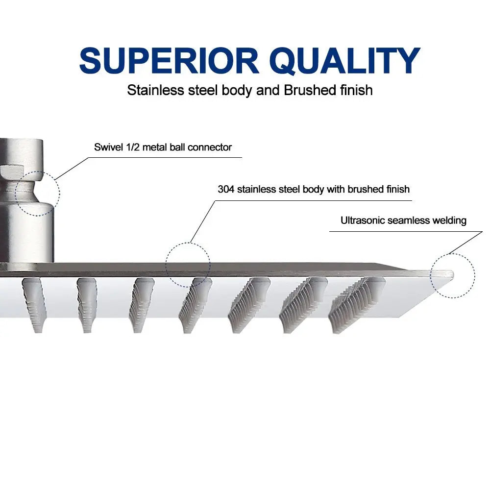 Stainless Steel Ultrathin Shower Head Rainfall