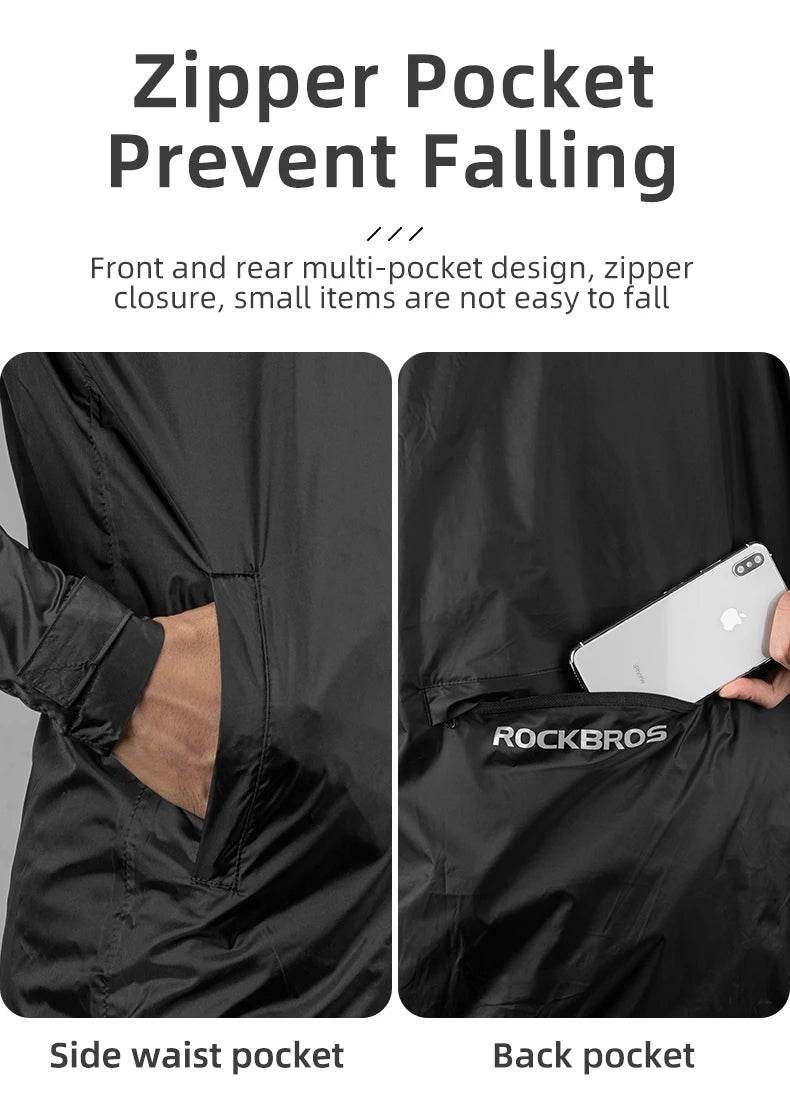 Cycling Waterproof Jacket Reflective Hooded Waterproof