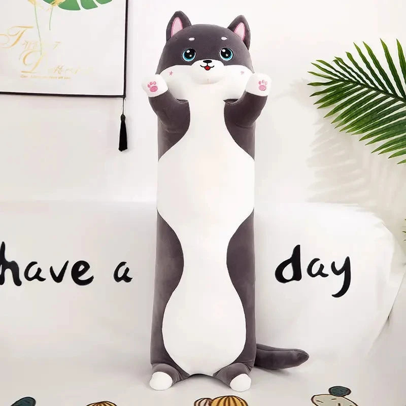 Lovely Husky Side Sleeping Body Pillow 50-150cm Bed Sofa Home Decorative Long Pillow Classmate Friend Birthday Present Cute Gift