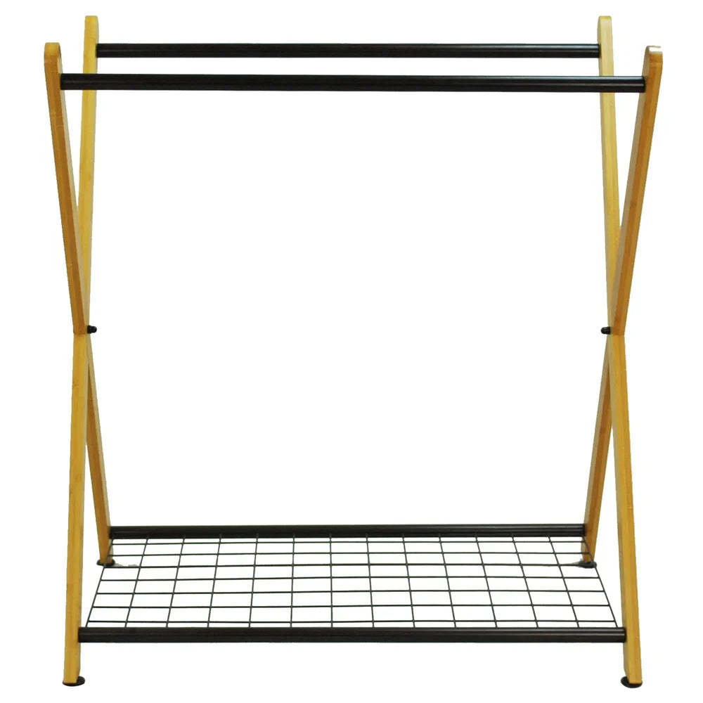 3-Bag Bamboo Metal Laundry Hamper