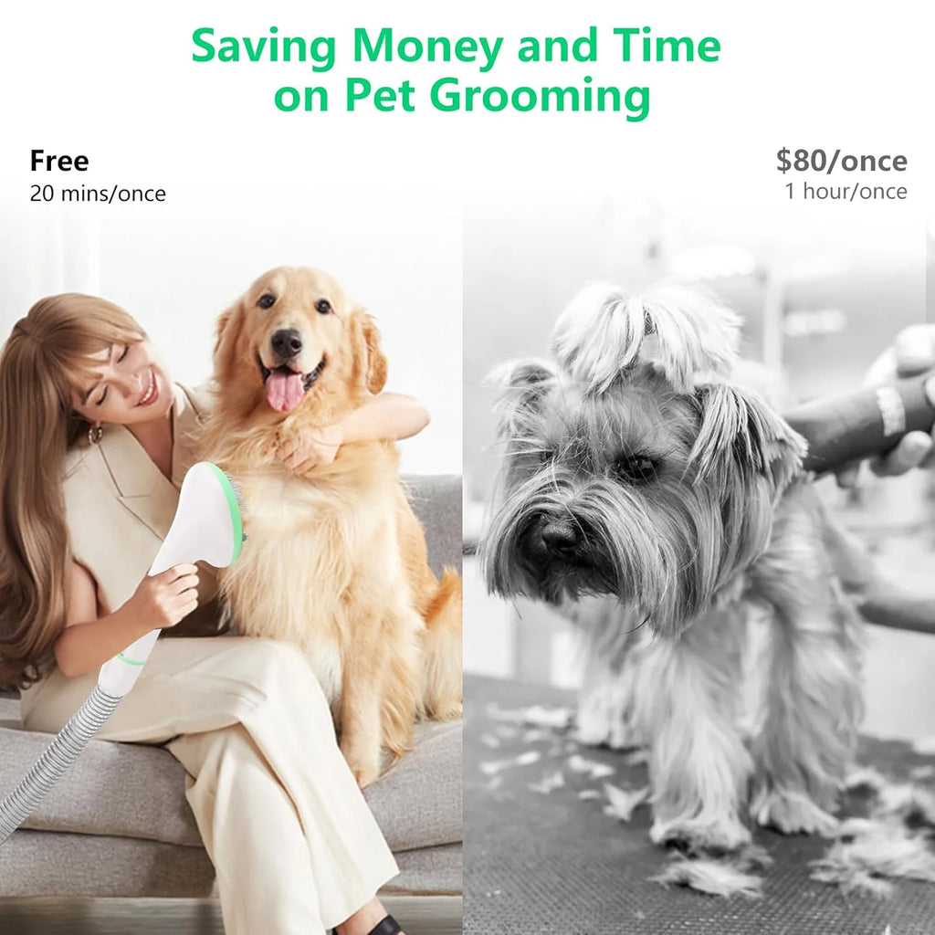 Pet Grooming Kit with 2L Vacuum Suction