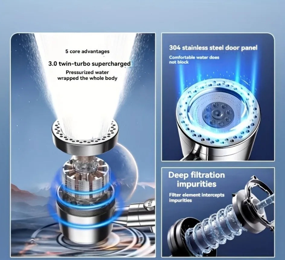 5 Modes Bathroom Shower Head
