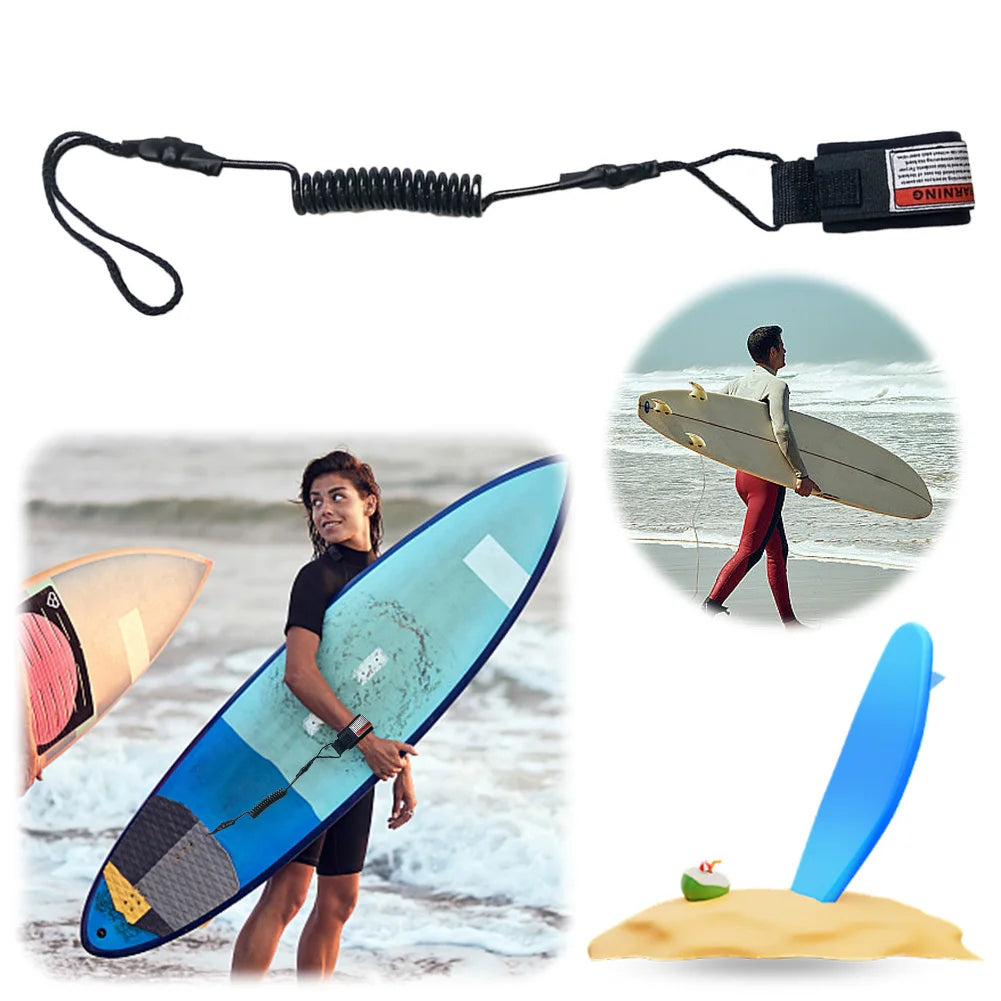 Premium Coiled Bodyboarding Leash TPU Stay on Board Ankle Strap Paddleboard Ankle Leash for Surfing