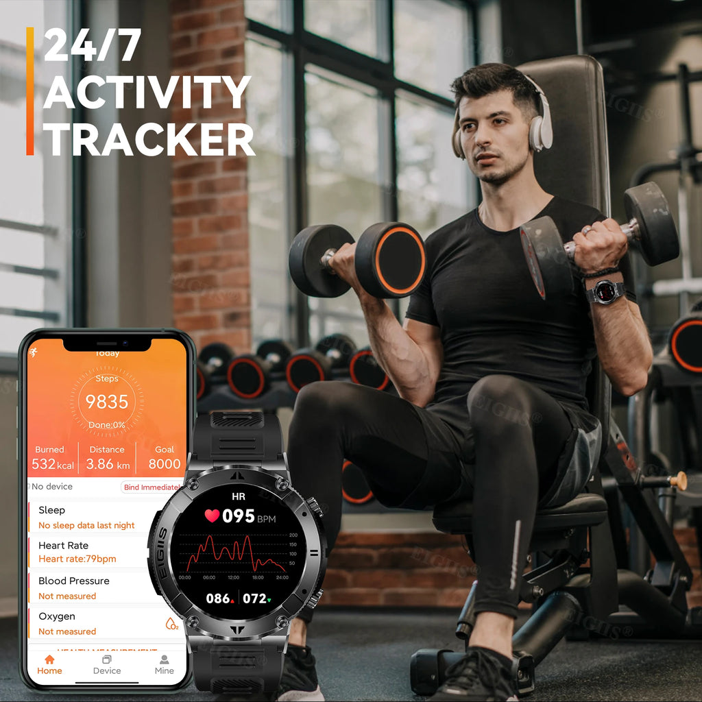Smart Watch Men Sport Fitness Health Waterproof