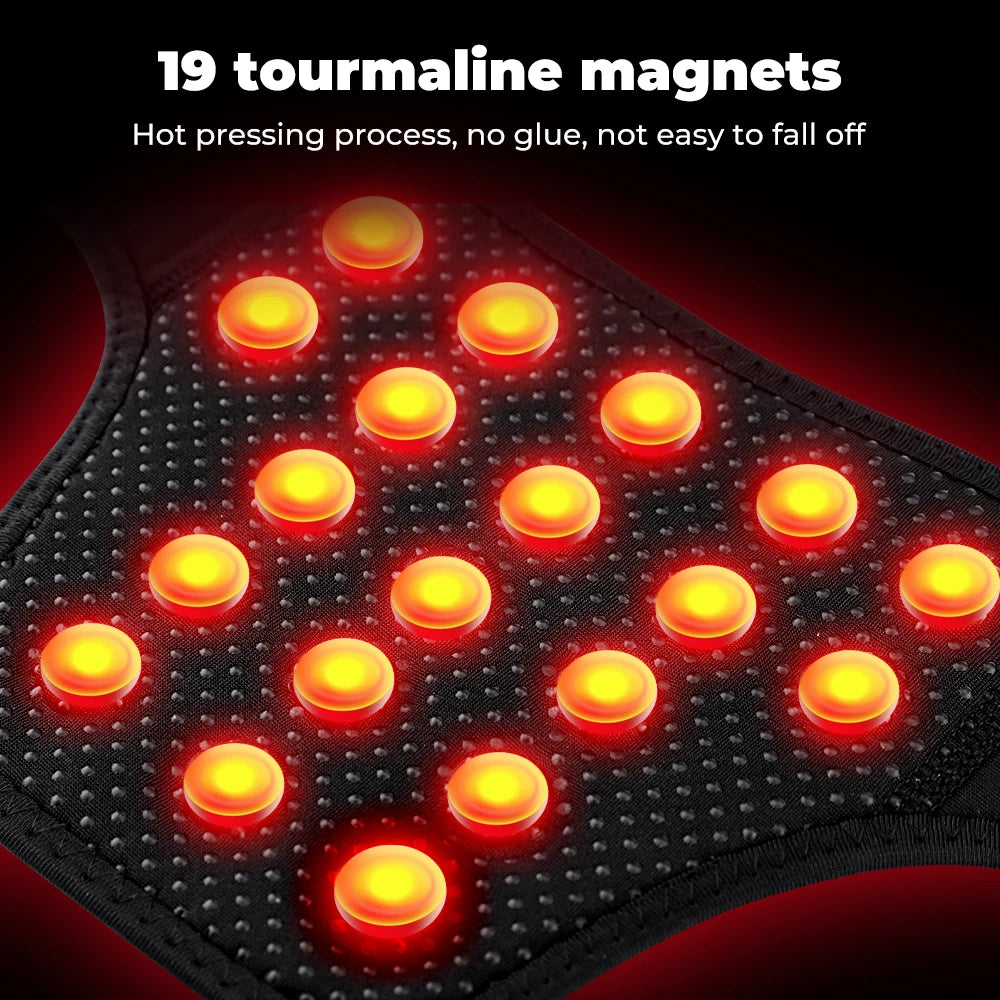 19pcs Self Heating Tourmaline Neck Support Brace Belt Infrared Magnet Therapy Reusable Neck Protector Relieve Pain Health Care