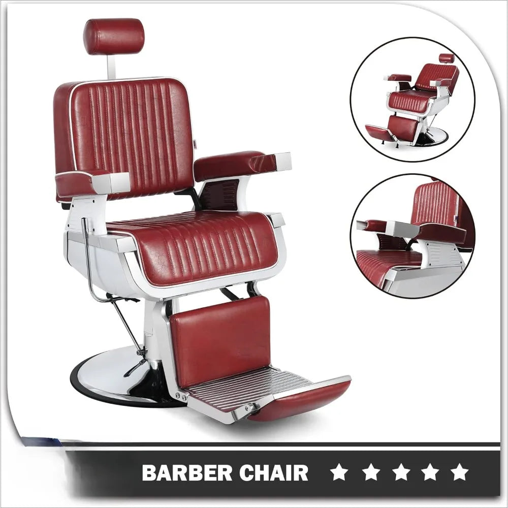 Hair salon chair rotatable, heavy-duty hydraulic backrest