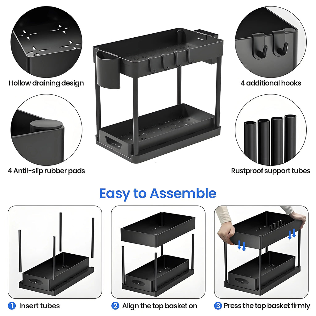 Under Sink Shelves - Adjustable