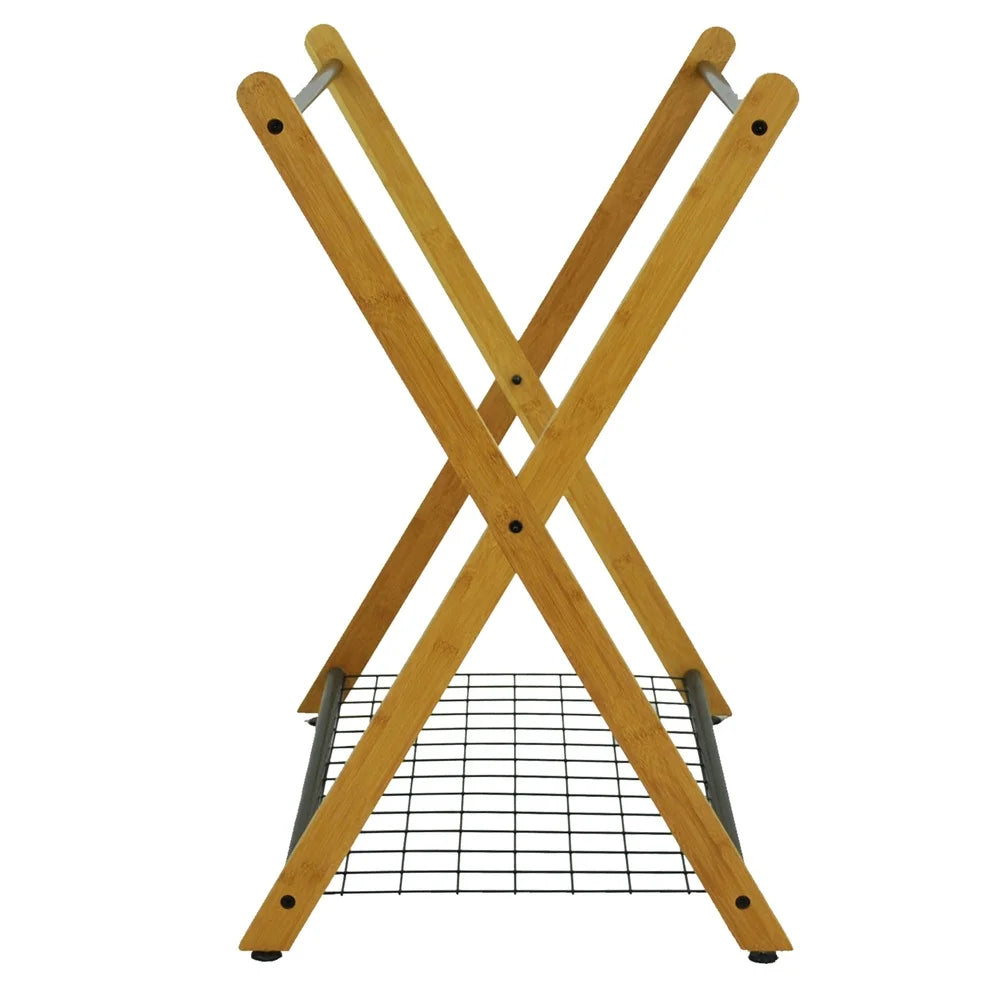3-Bag Bamboo Metal Laundry Hamper