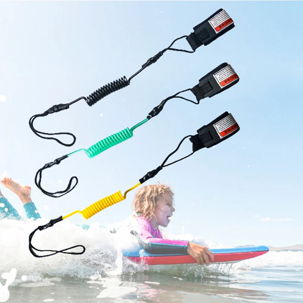 Premium Coiled Bodyboarding Leash TPU Stay on Board Ankle Strap Paddleboard Ankle Leash for Surfing