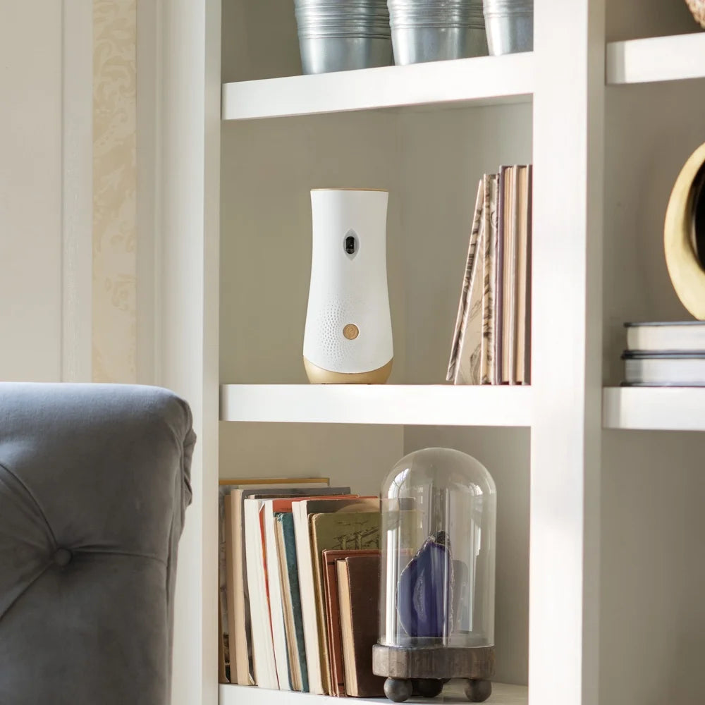 Air Freshener Spray Holder Dispenser with Essential Oils Burst Feature