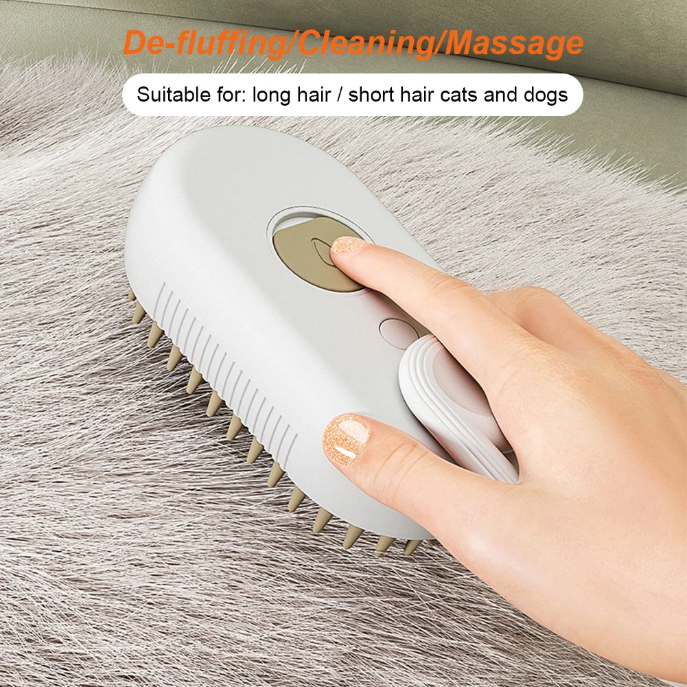 Steam Brush Grooming Massage Comb for Pet Hairs
