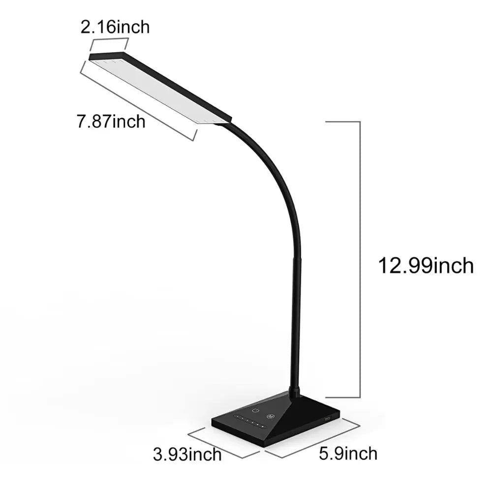 LED Desk Lamp Flexible Touch Sensor LED Reading Dimmable Lamp Night Light