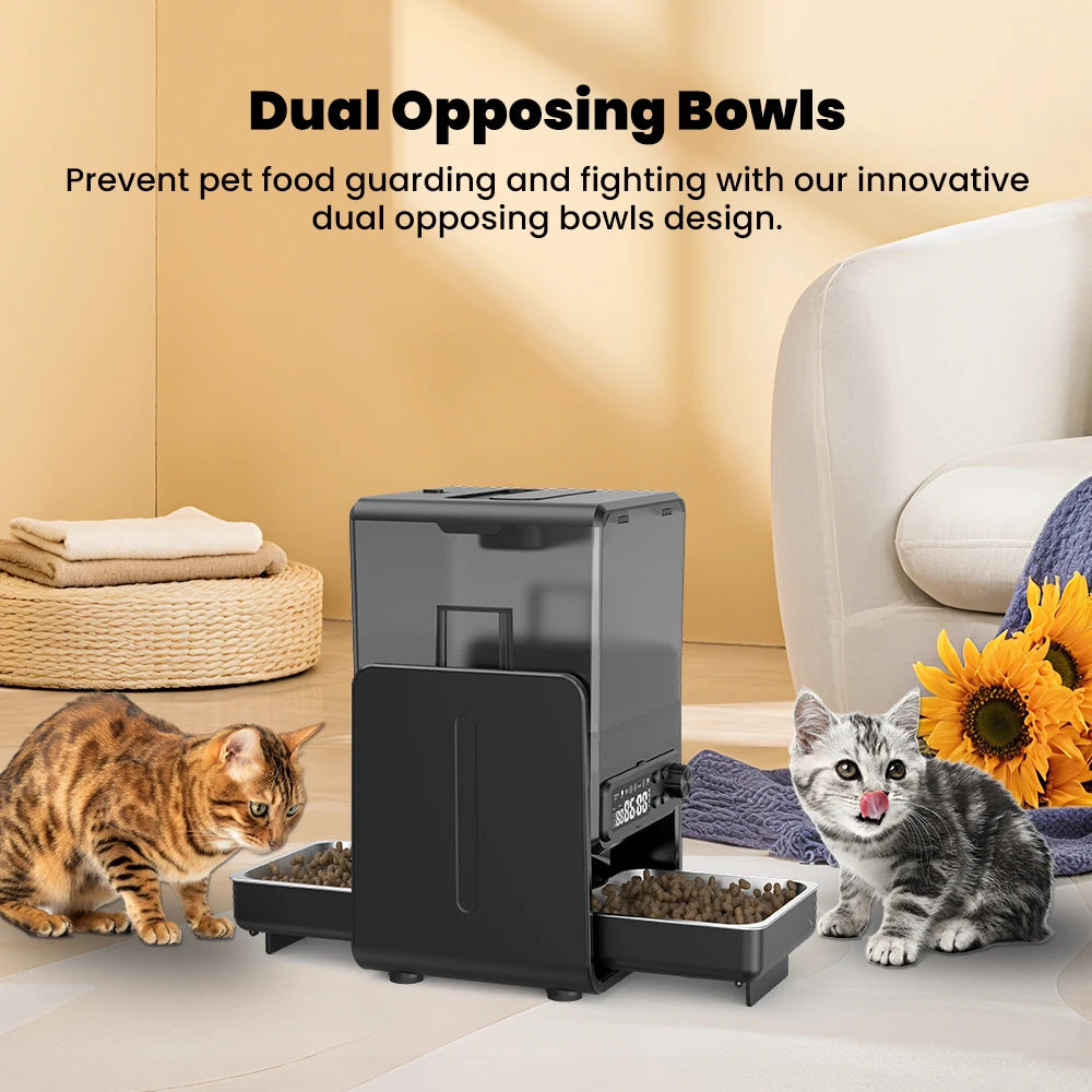 Smart Pet Feeder Automatic for Cats and Dogs - with Timed & Quantitative Feeding, Slow Food Function, Automatic Food Dispenser