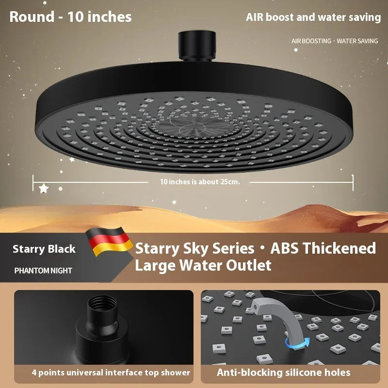 Showerhead nozzle pressurized