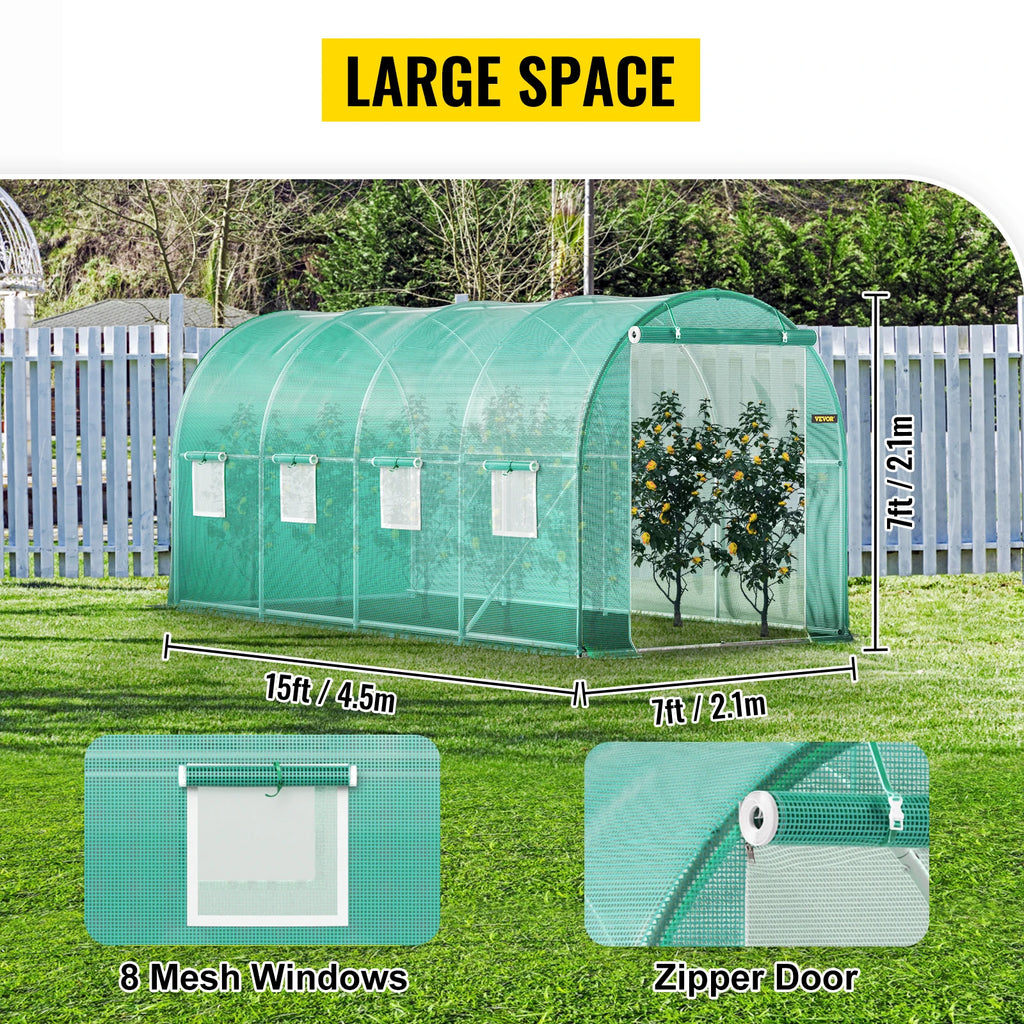 Walk-in Tunnel Greenhouse Galvanized Waterproof