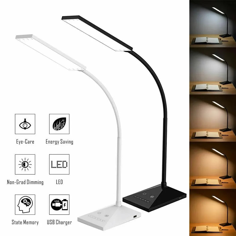 LED Desk Lamp Flexible Touch Sensor LED Reading Dimmable Lamp Night Light
