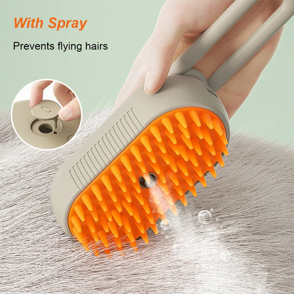 Steam Brush Grooming Massage Comb for Pet Hairs