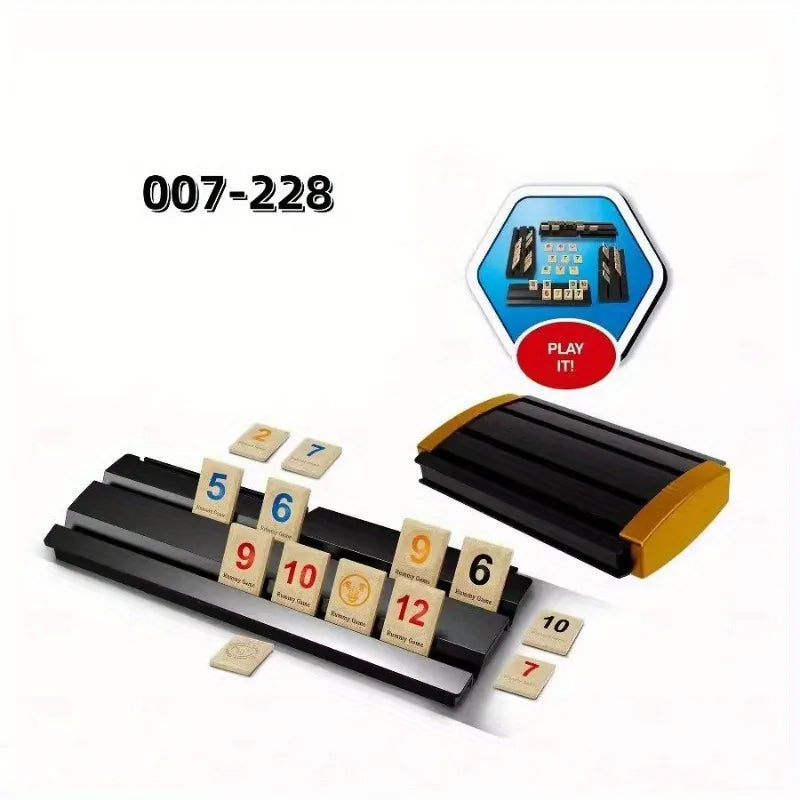 Classic Rummy Tile Board Game – 2-4 Player Strategy Game for Fast Thinking Fun, Perfect for Family & Friends, Includes Durable P