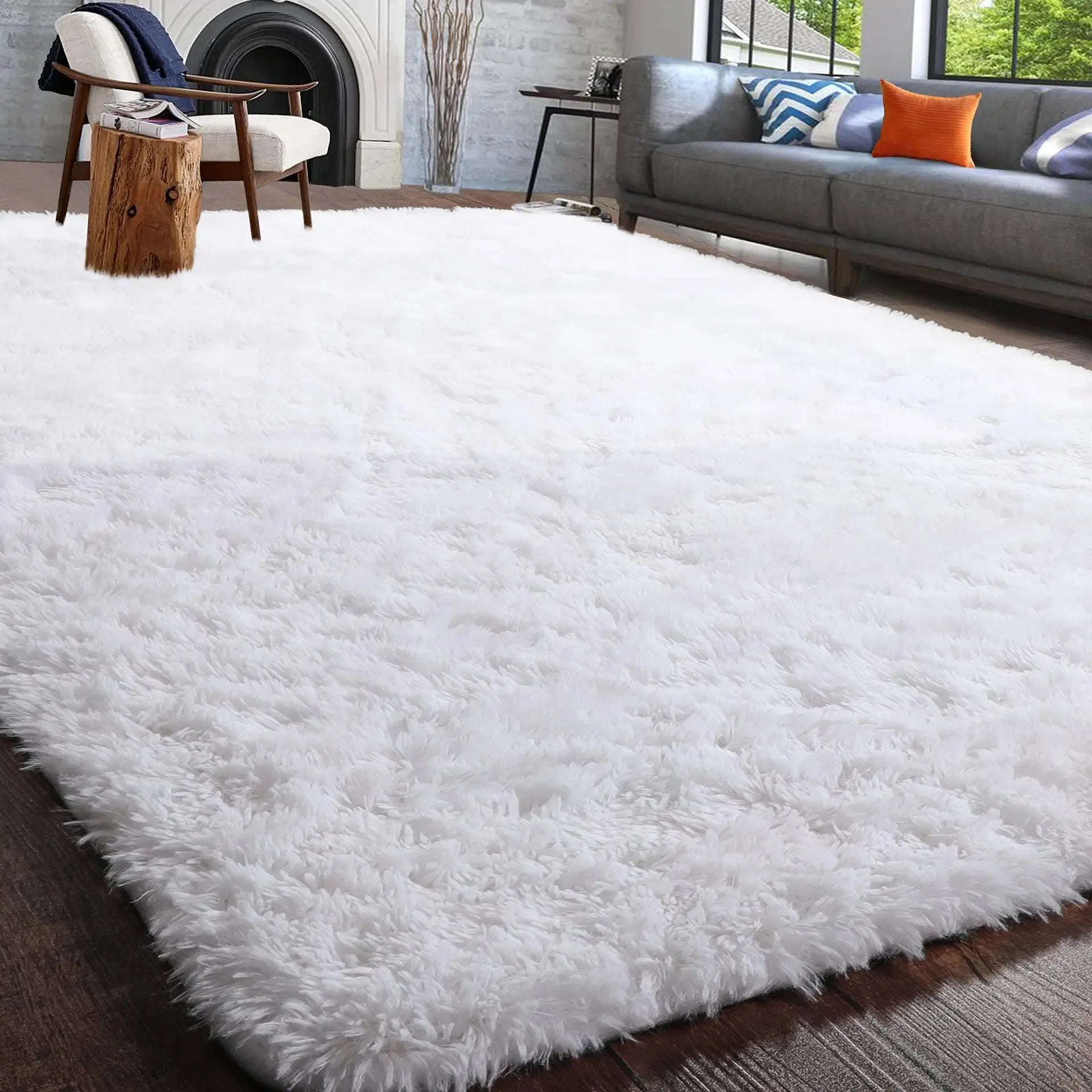 Fluffy Rugs for Bedroom Fuzzy Area Rugs for Living Room Soft Kids Carpet Non Slip Rugs for Hardwood Floors Room Decor