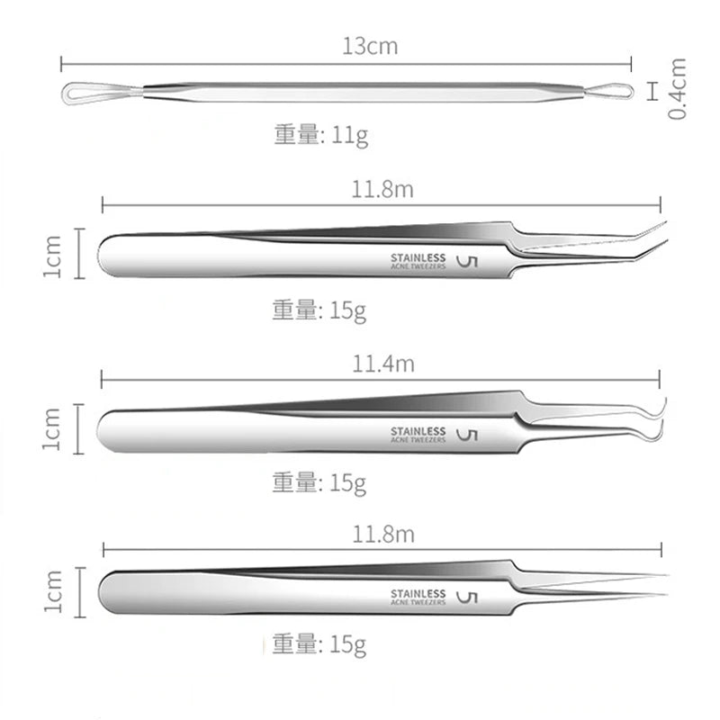 Acne Needle Blackhead Tweezers Removal Tool