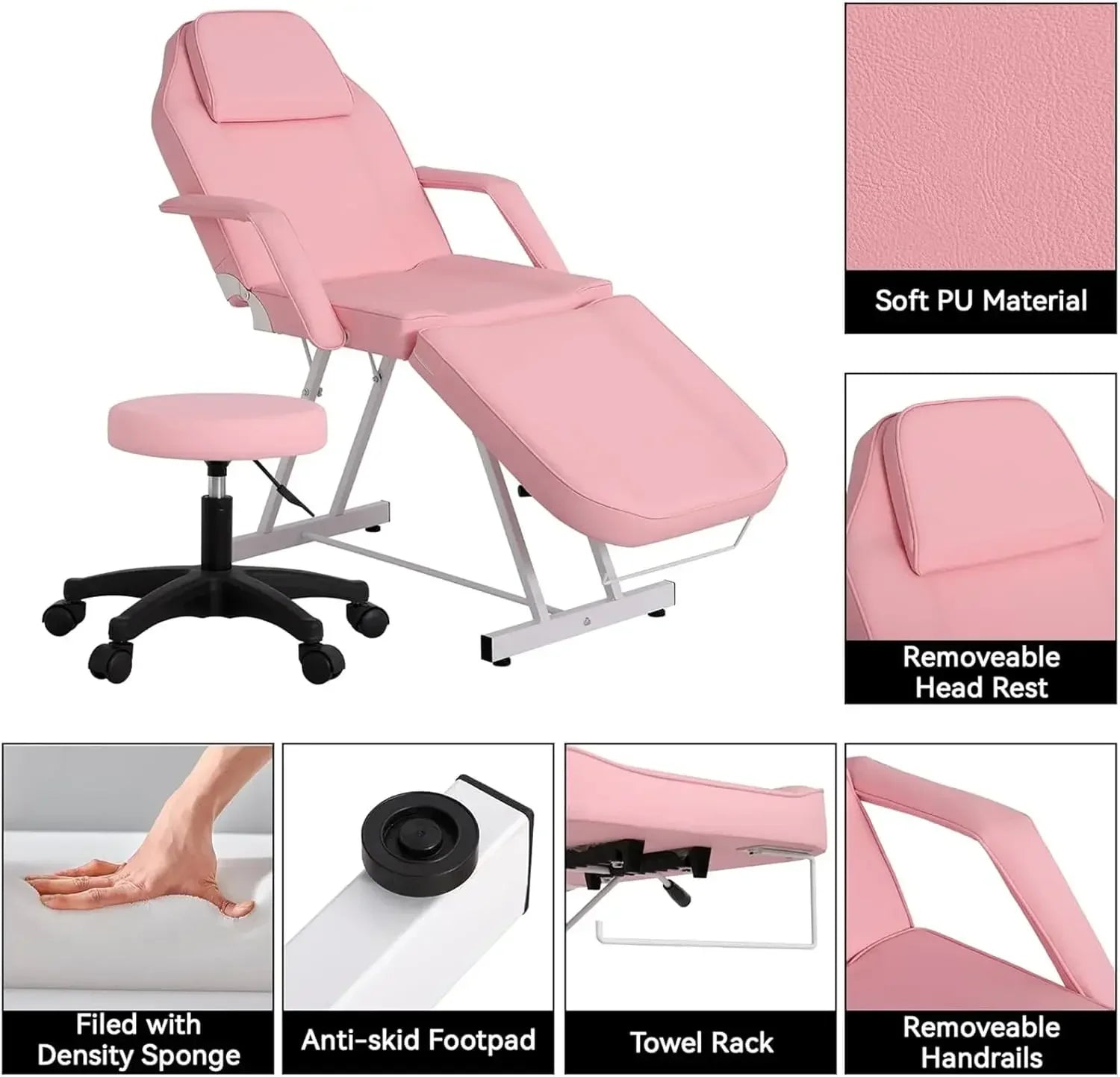 Massage Table with Hydraulic Stool