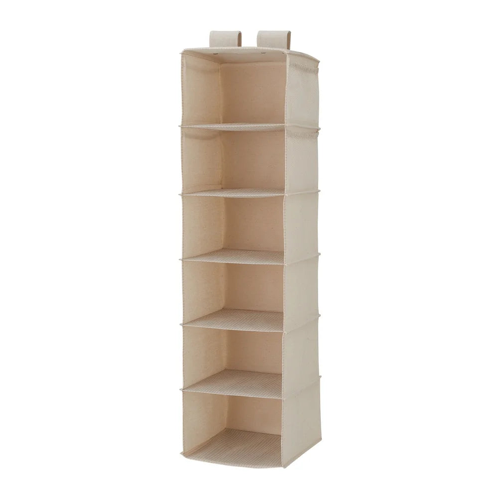 Canvas 6-Shelf Hanging Closet Organizer