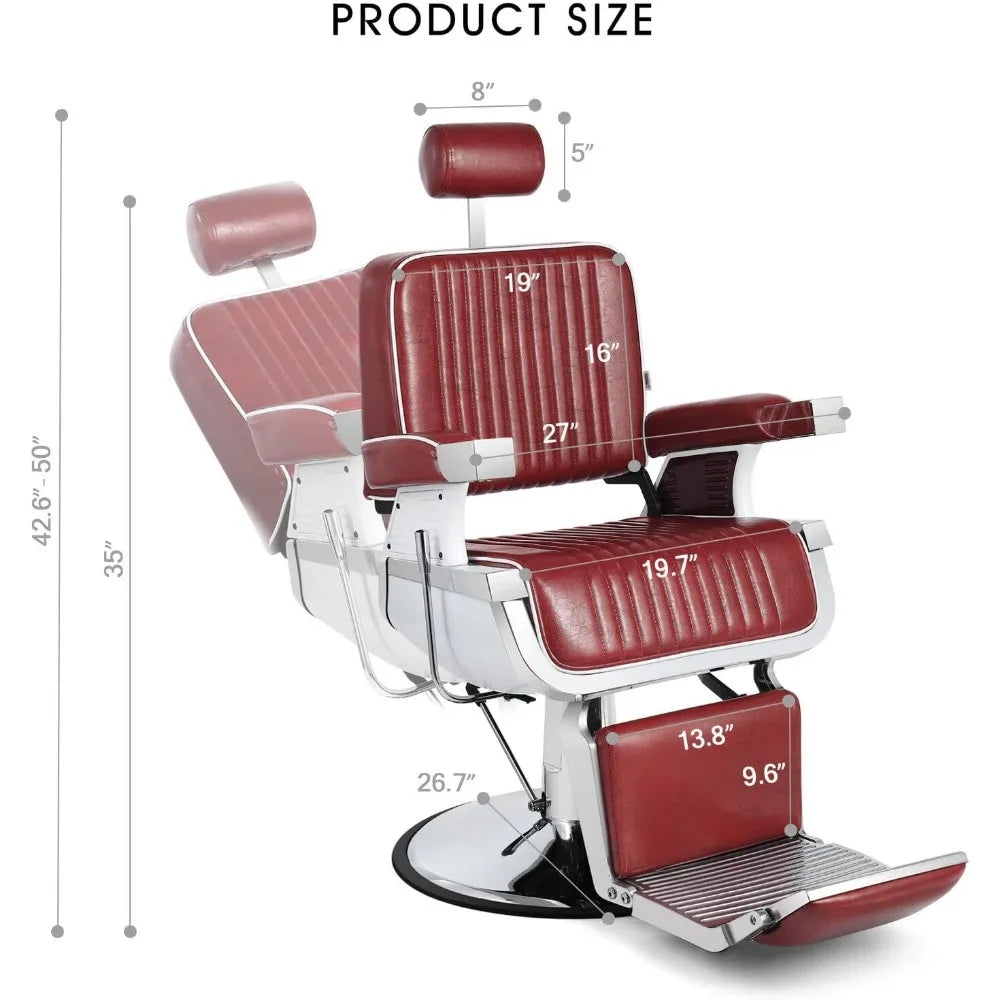 Hair salon chair rotatable, heavy-duty hydraulic backrest