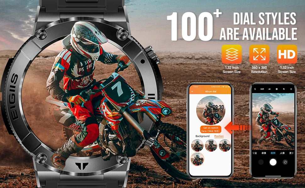 Smart Watch Men Sport Fitness Health Waterproof