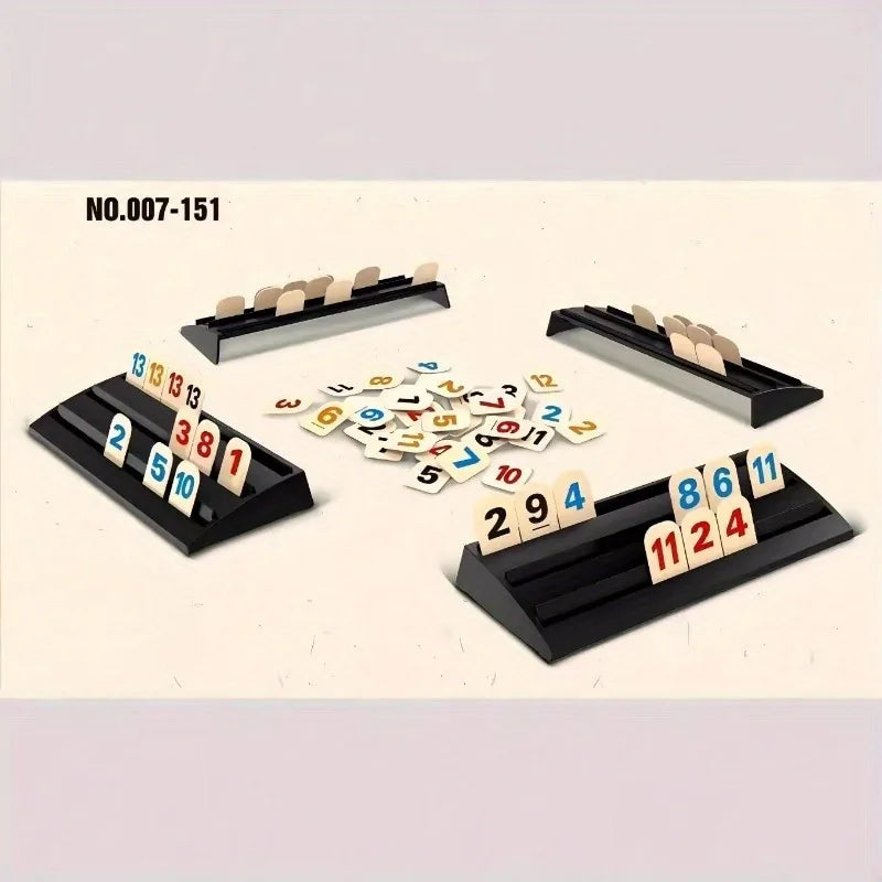 Classic Rummy Tile Board Game – 2-4 Player Strategy Game for Fast Thinking Fun, Perfect for Family & Friends, Includes Durable P