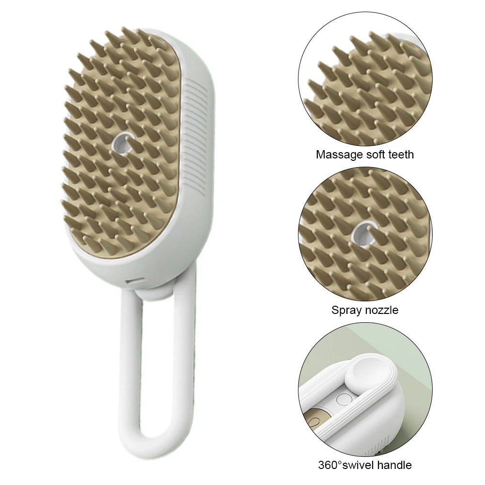 Steam Brush Grooming Massage Comb for Pet Hairs