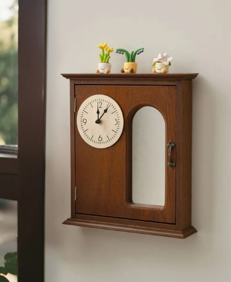 Wall Art Wooden Clock . Key HangerD