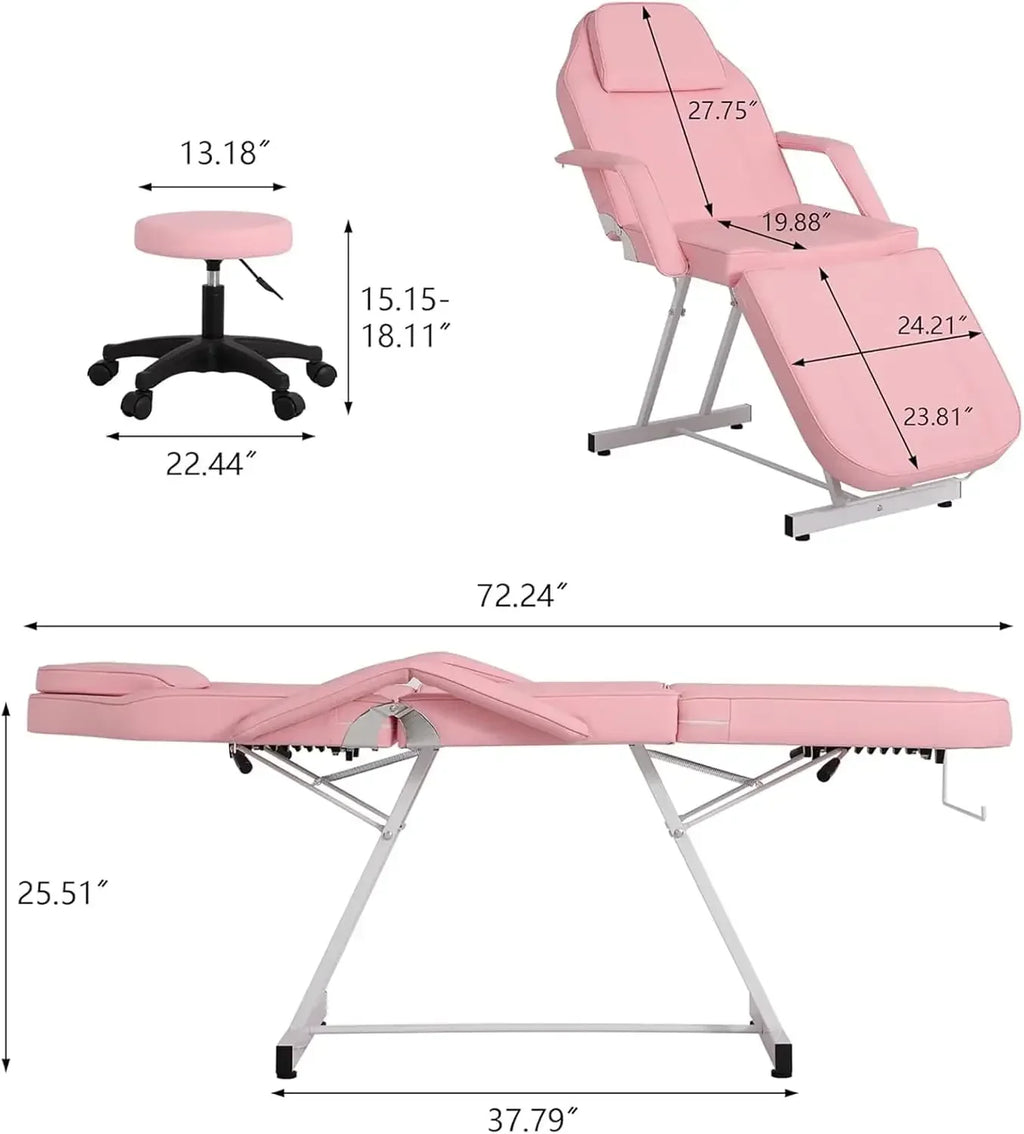 Massage Table with Hydraulic Stool