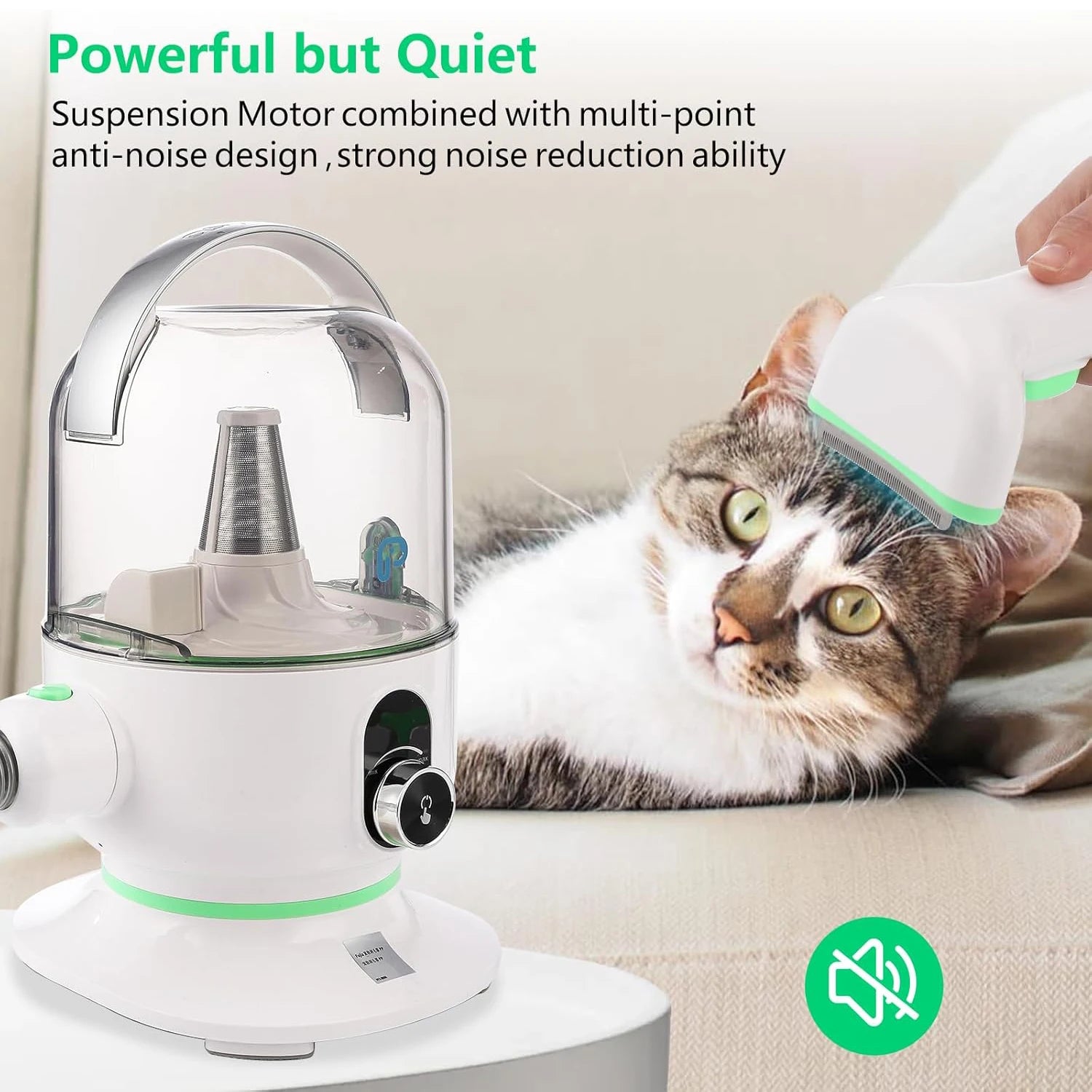 Pet Grooming Kit with 2L Vacuum Suction