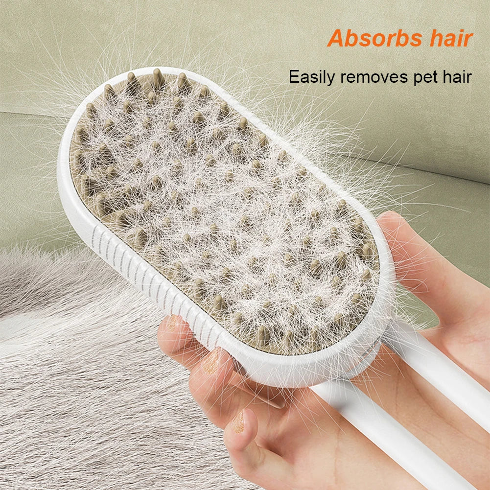 Steam Brush Grooming Massage Comb for Pet Hairs
