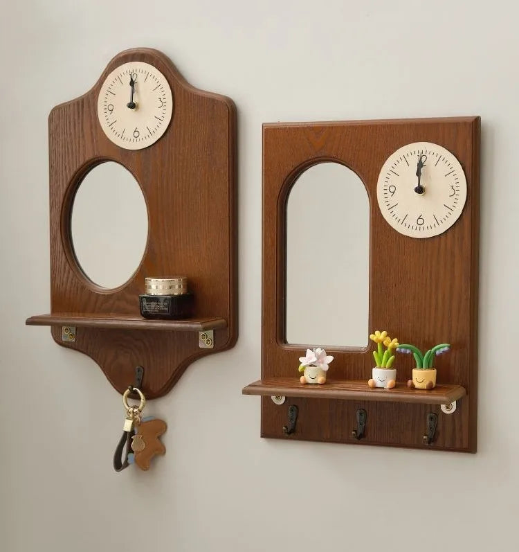 Wall Art Wooden Clock . Key HangerD