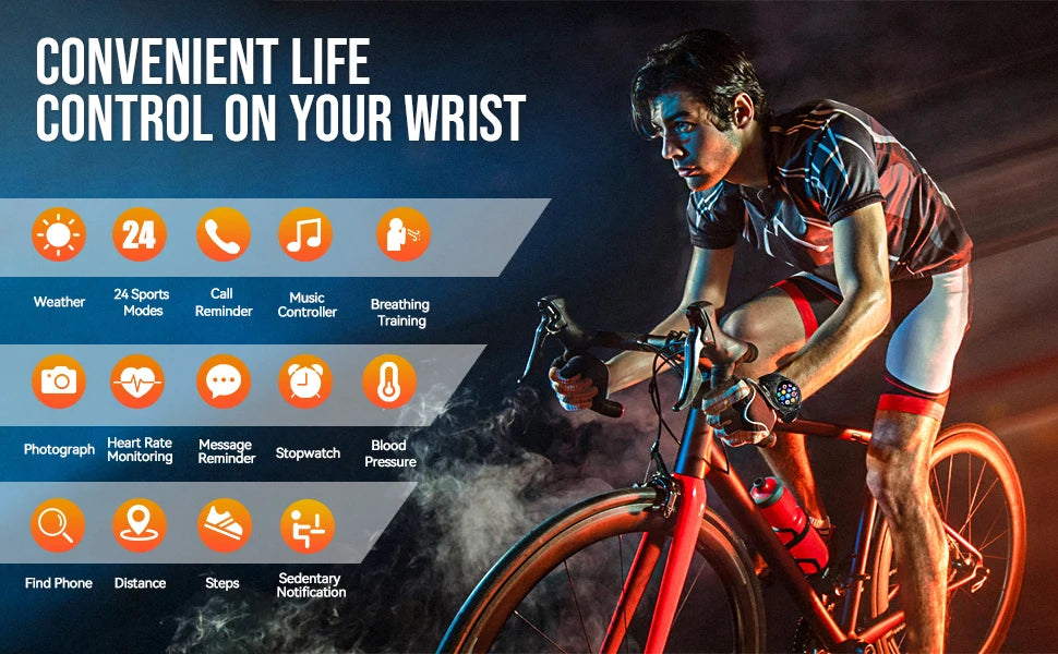 Smart Watch Men Sport Fitness Health Waterproof