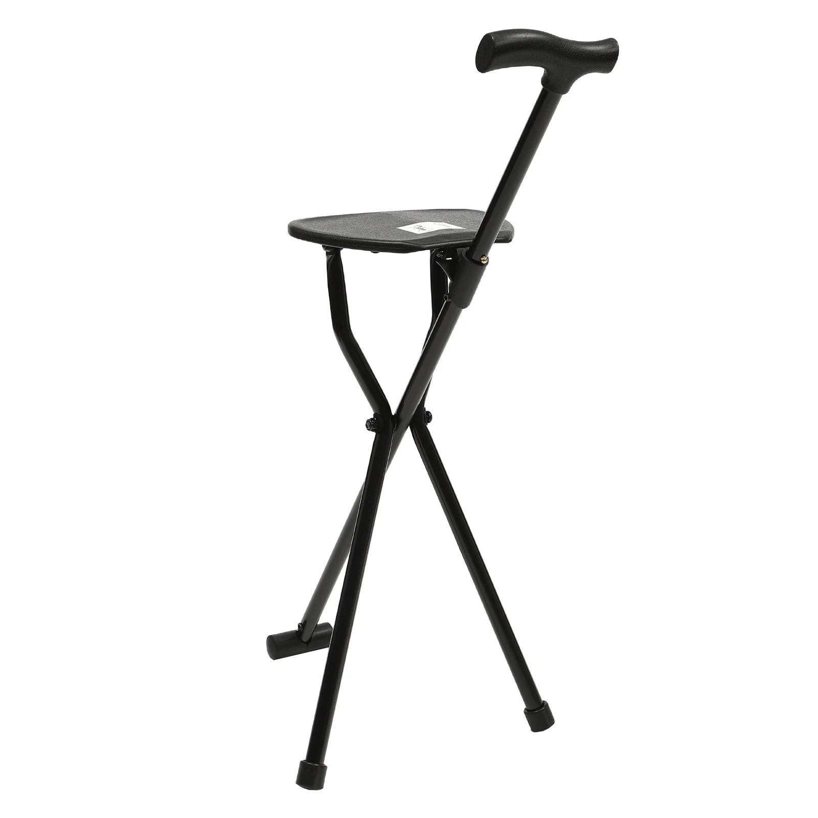 Walking Stick Cane Chair Folding Seat Cane Tripod Stool Elderly Aid Walking Stick Chair Portable Seat 35.4 In Tall