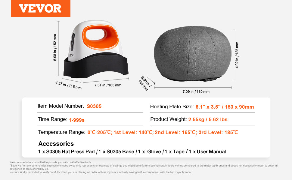 Mini Hat Heat Press for Caps