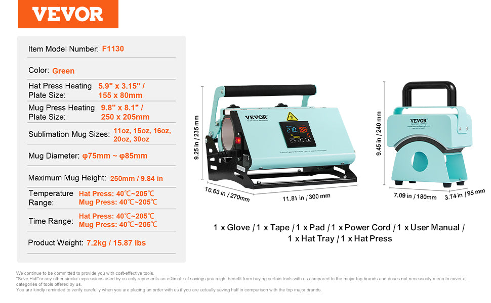 Mini Hat Heat Press for Caps